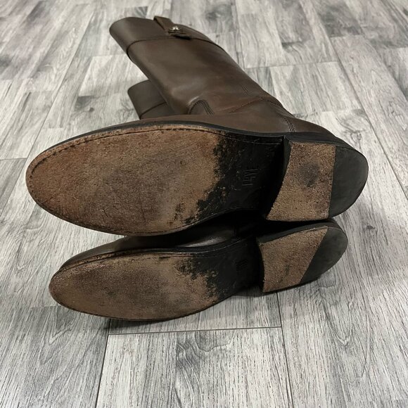 Frye Jayden Riding Boot Leather 8.5 B Button Biker - Picture 10 of 12